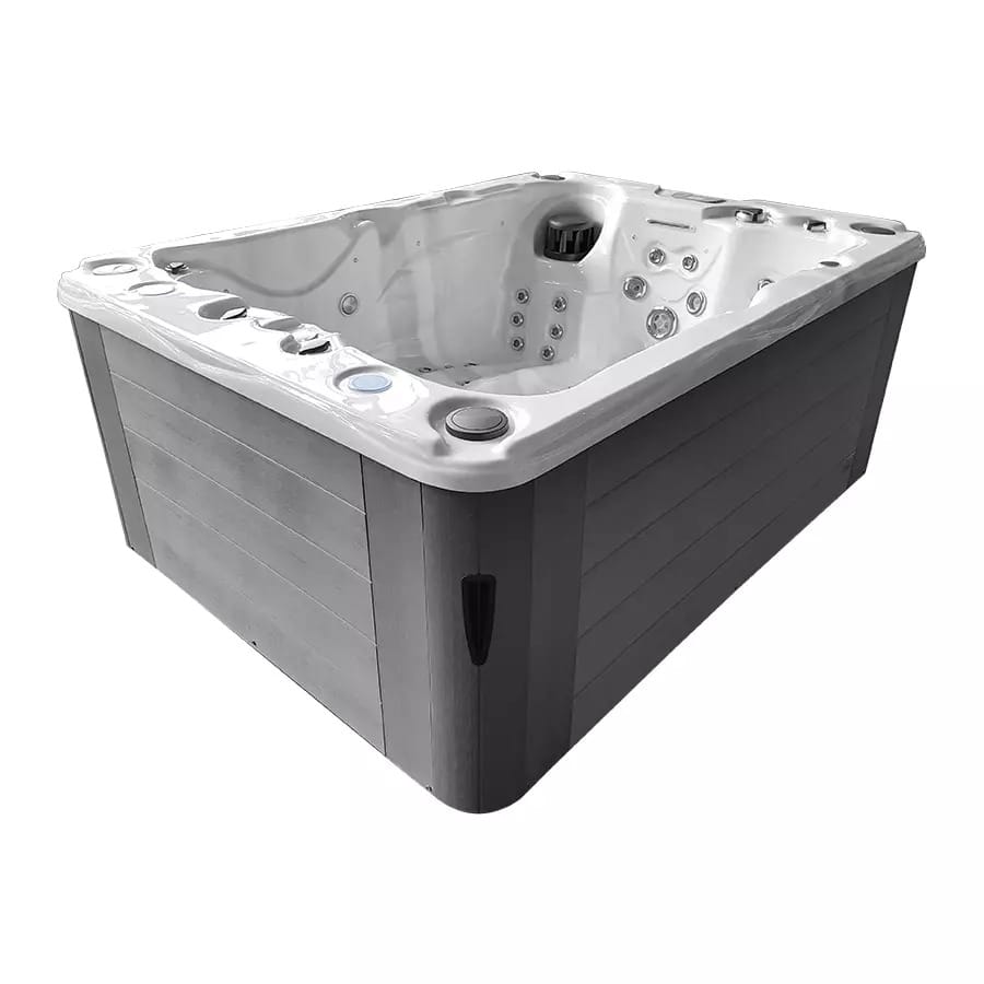Zijaanzicht van de Fox Spa Essence jacuzzi