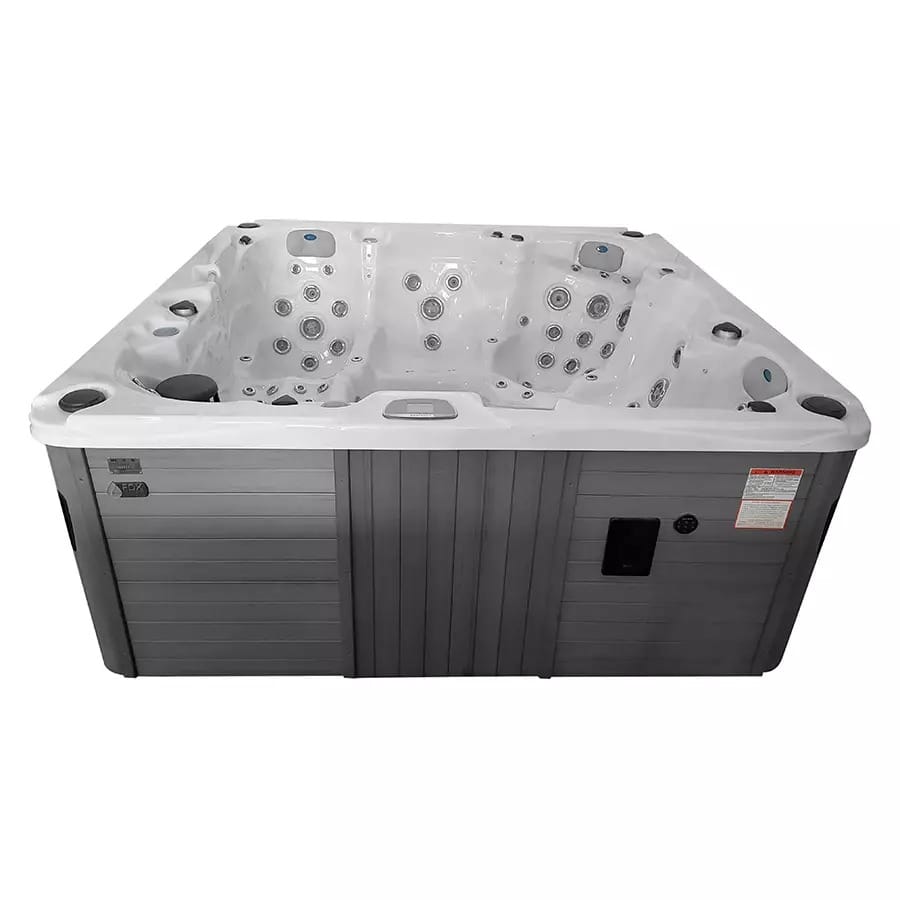 Zijaanzicht van de Fox Eternal spa buiten