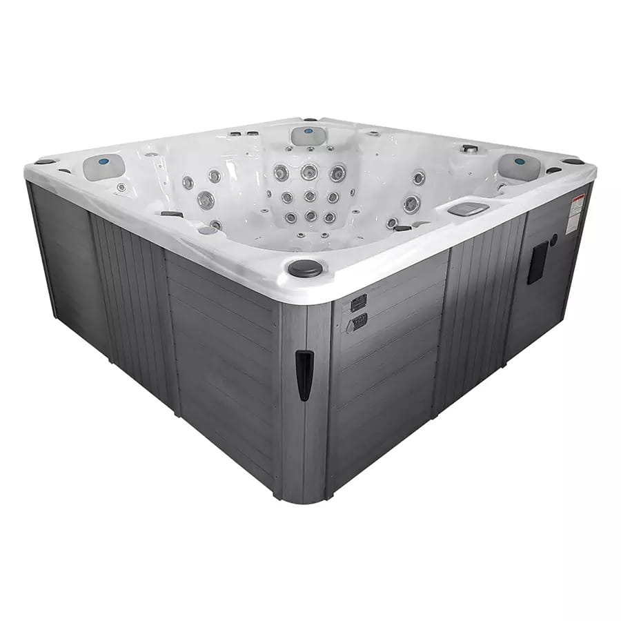 Fox Eternal spa buiten geplaatst in een hoekopstelling