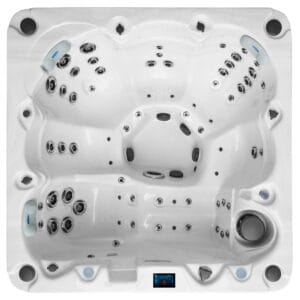 Fox Vision spa bovenaanzicht met lig- en zitplaatsen