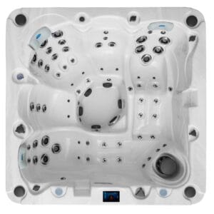 Fox Mystic spa bovenaanzicht met lig- en zitplaatsen