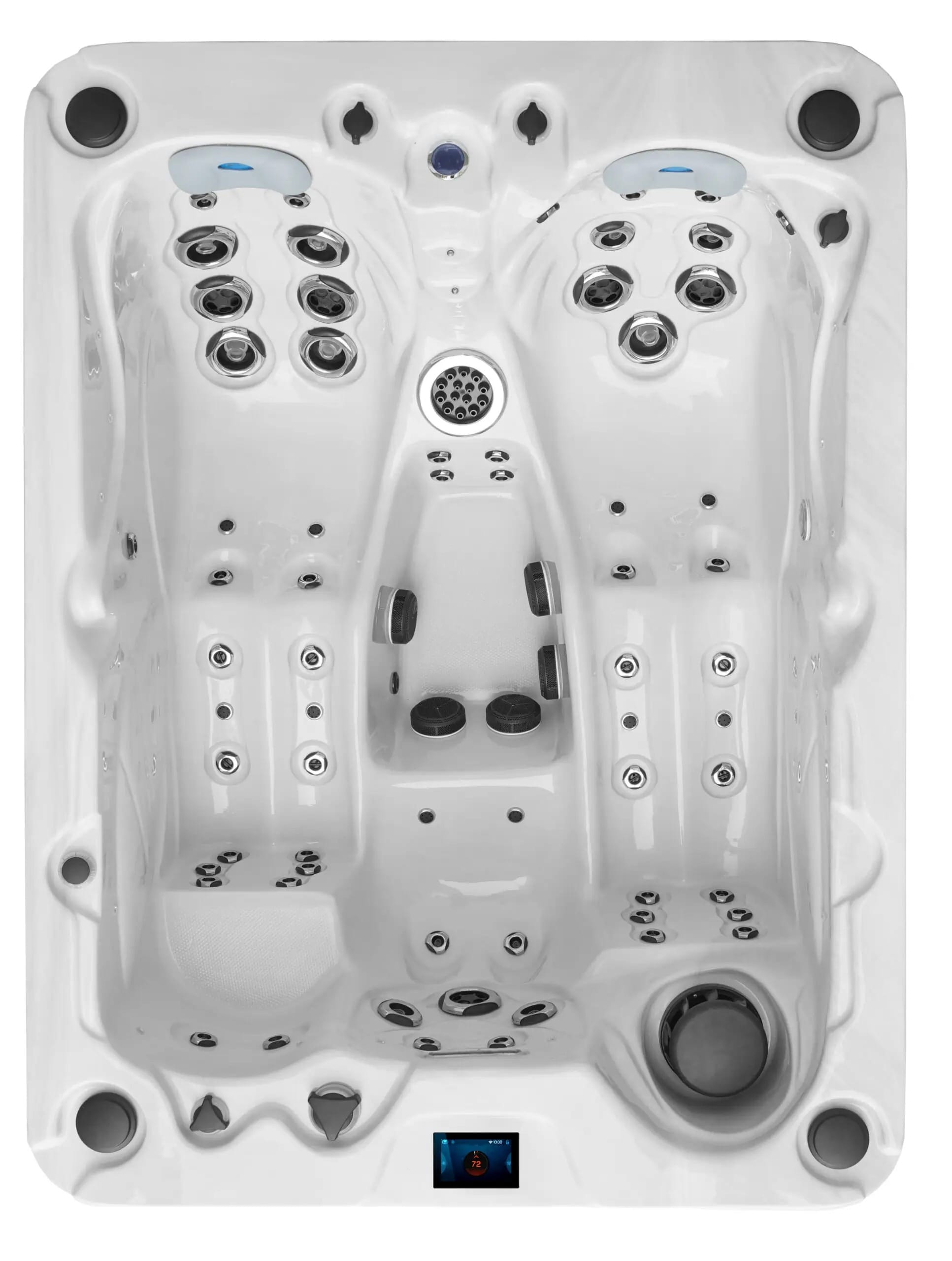 Fox Spa Essence jacuzzi bovenaanzicht met lig- en zitplaatsen