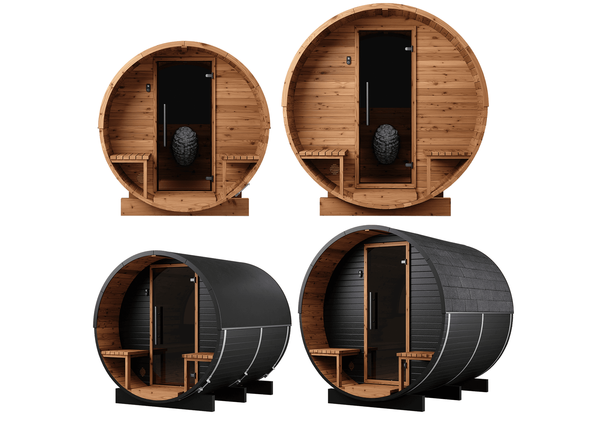 Barrel Sauna 4 stylen