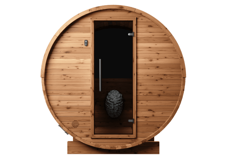 Barrel Sauna front