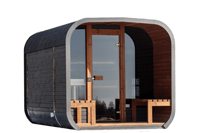 Cube Sauna Black Alt voorkant schuin2