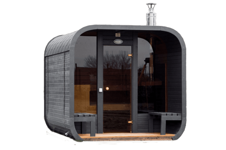 Cube Sauna Black voorkant schuin